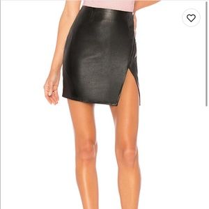 superdown Faux Leather Skirt